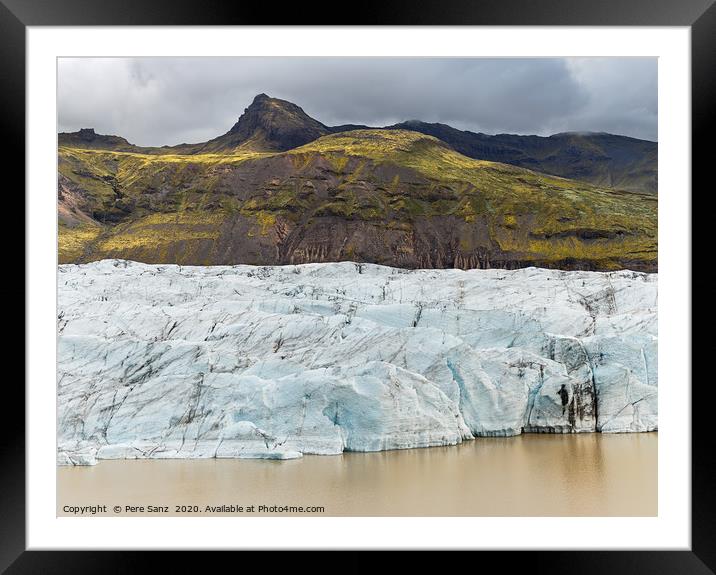 Svinafellsjokull glacier in Iceland Framed Mounted Print by Pere Sanz