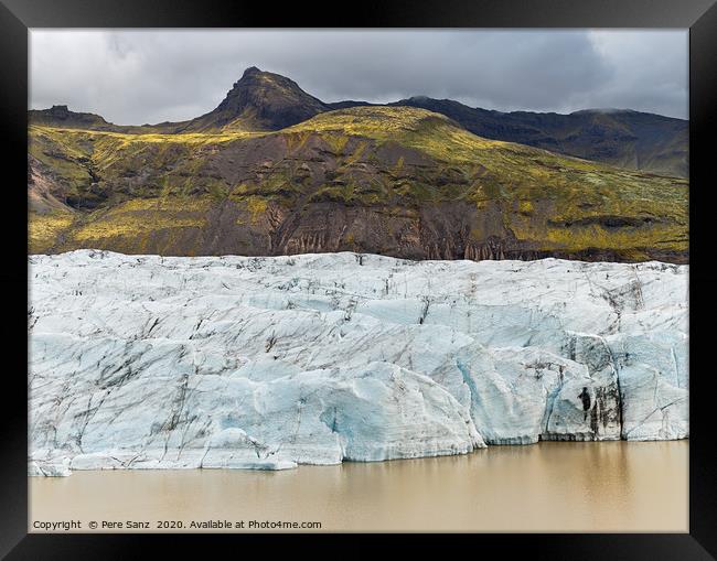 Svinafellsjokull glacier in Iceland Framed Print by Pere Sanz