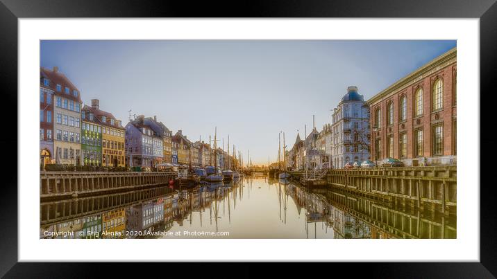 Morning has broken over the colourful houses on th Framed Mounted Print by Stig Alenäs
