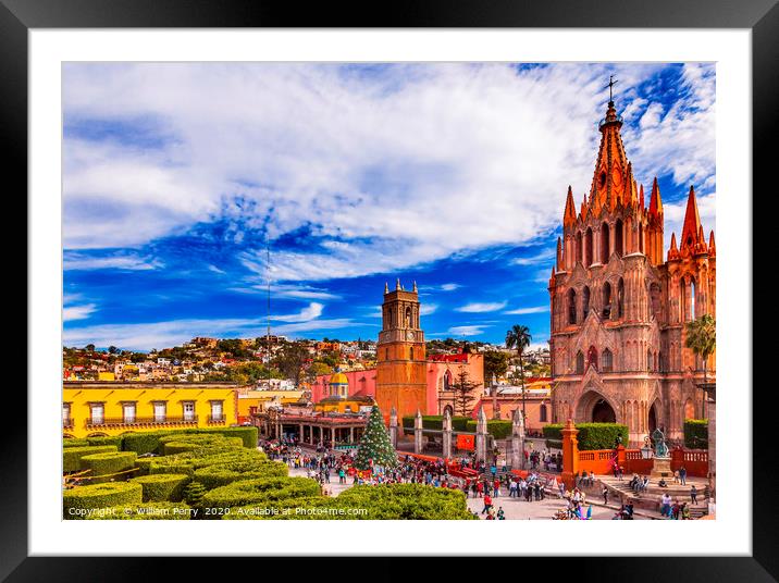 Christmas San Miguel de Allende Mexico Framed Mounted Print by William Perry