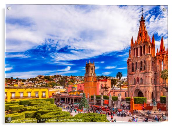 Christmas San Miguel de Allende Mexico Acrylic by William Perry