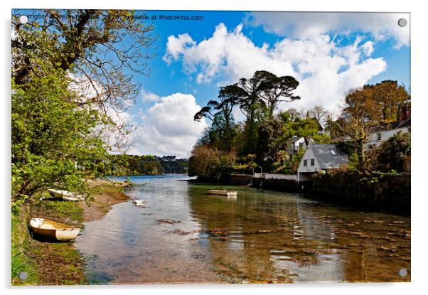 helford village cornwall Acrylic by Kevin Britland