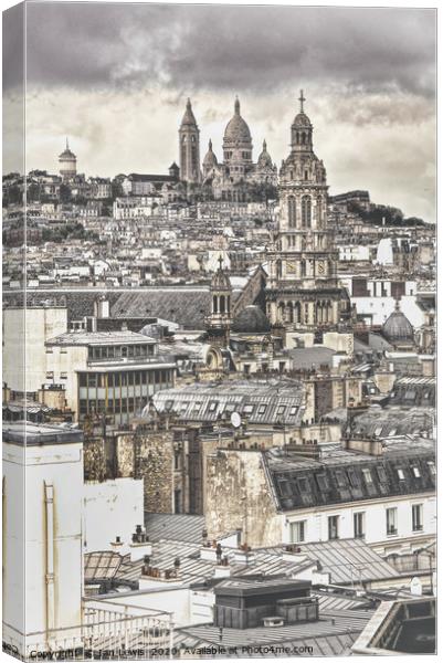 The Rooftops of Paris Canvas Print by Ian Lewis