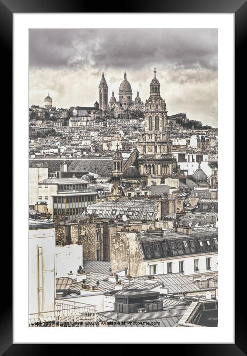 The Rooftops of Paris Framed Mounted Print by Ian Lewis