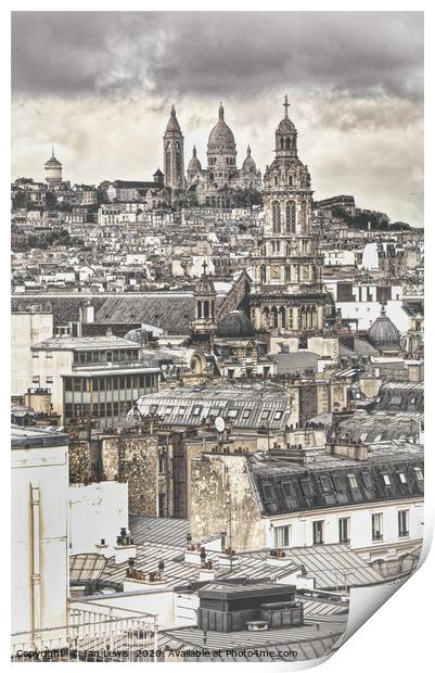 The Rooftops of Paris Print by Ian Lewis