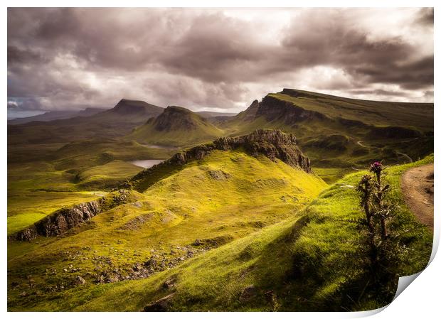 Walking the Quiraing Print by Kevin Ainslie
