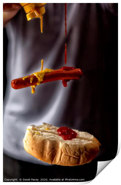 Hot Dog Print by David Pacey