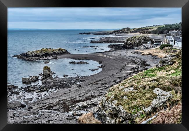 Dunure Coast Framed Print by Valerie Paterson