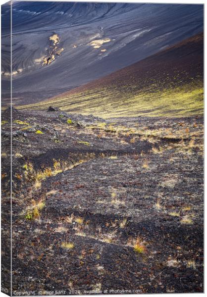 Extreme Volcanic Landscape in the Highlands Canvas Print by Pere Sanz