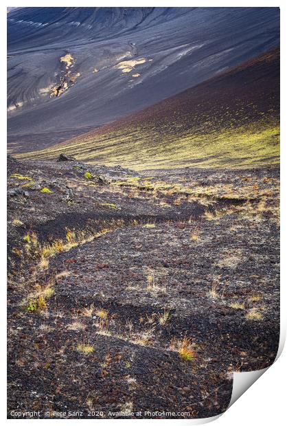 Extreme Volcanic Landscape in the Highlands Print by Pere Sanz