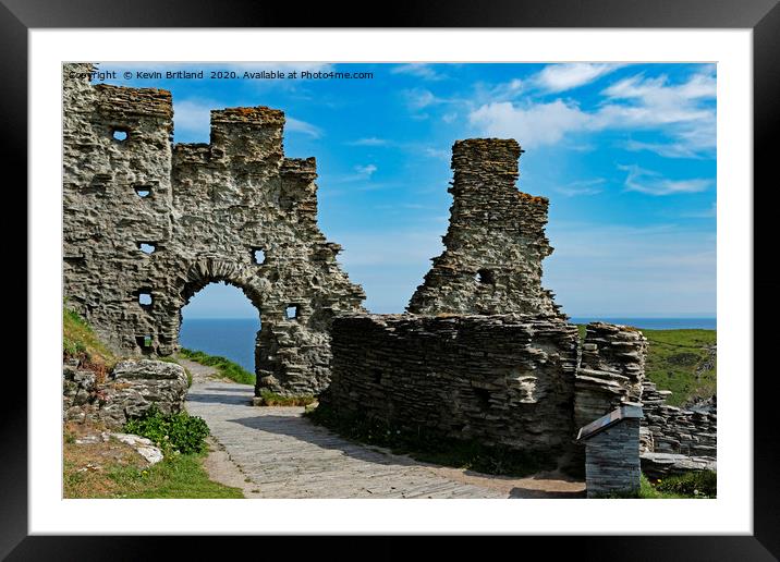 tintagel cornwall Framed Mounted Print by Kevin Britland