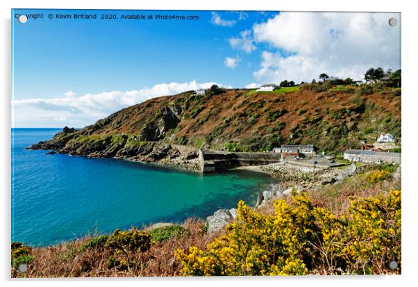 Lamorna Cove Cornwall Acrylic by Kevin Britland