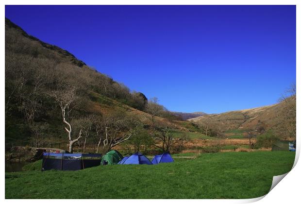 Camping at Llyn Gwynant in Snowdonia Print by Jeremy Hayden