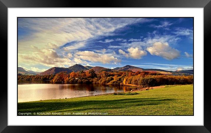 "Autumn at Catbells ridge 2 " Framed Mounted Print by ROS RIDLEY