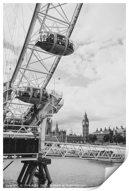 The Eye and Big Ben Print by Chris Rabe