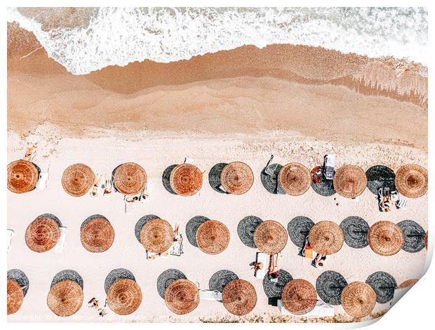 Ocean Print, Beach Print, Aerial Beach Print Print by Radu Bercan