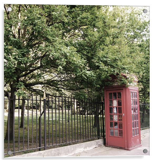 London phone box Acrylic by gavin mcwalter