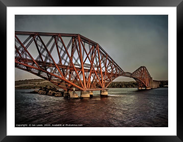 The Forth Rail Bridge Framed Mounted Print by Ian Lewis