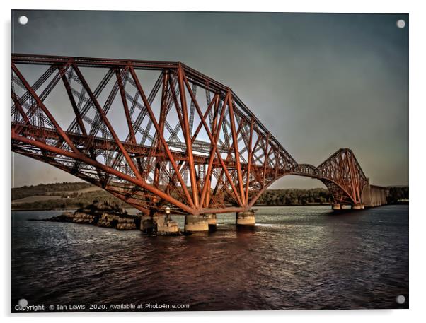 The Forth Rail Bridge Acrylic by Ian Lewis
