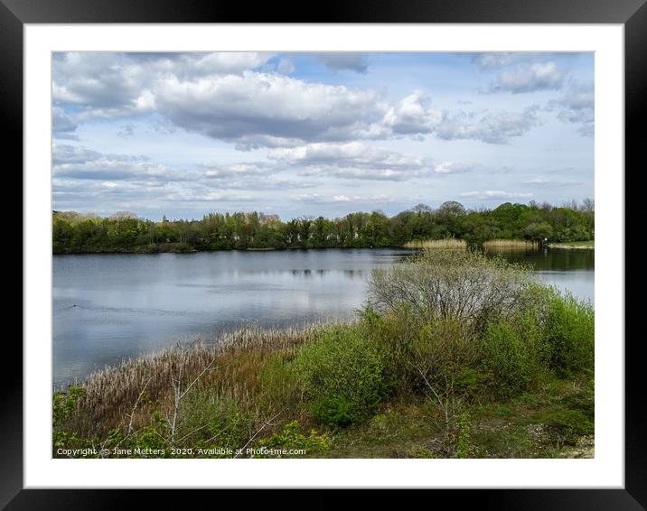 Clouds over the Lake Framed Mounted Print by Jane Metters