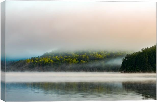 Morning Mist - Reflective Lake Canvas Print by Blok Photo 