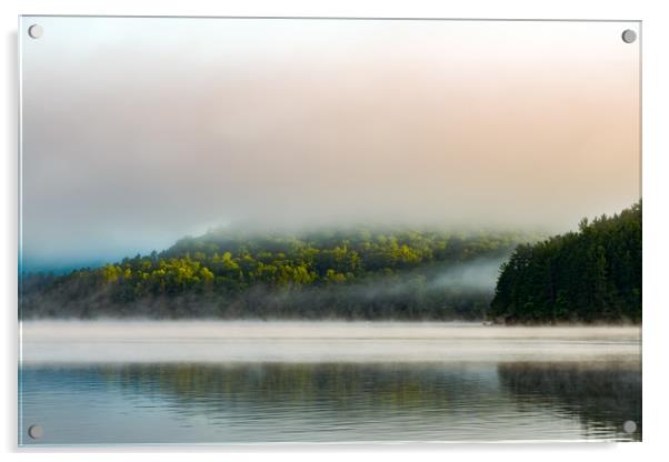 Morning Mist - Reflective Lake Acrylic by Blok Photo 