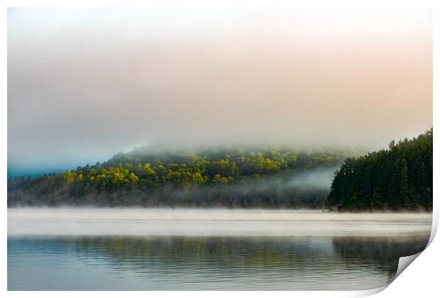 Morning Mist - Reflective Lake Print by Blok Photo 
