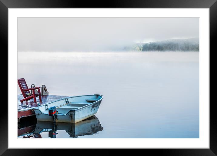  Summer Awakening - Morning Mist Dockside II Framed Mounted Print by Blok Photo 