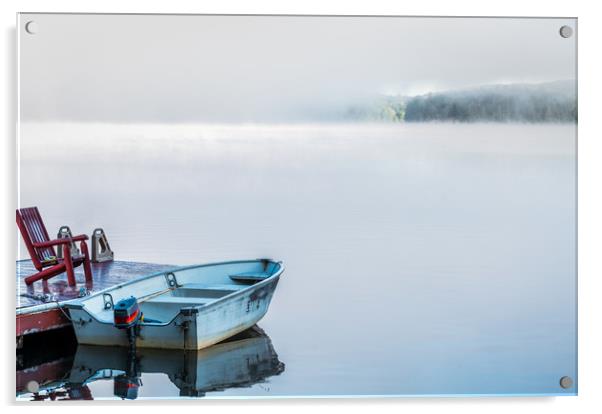 Summer Awakening - Morning Mist Dockside II Acrylic by Blok Photo 