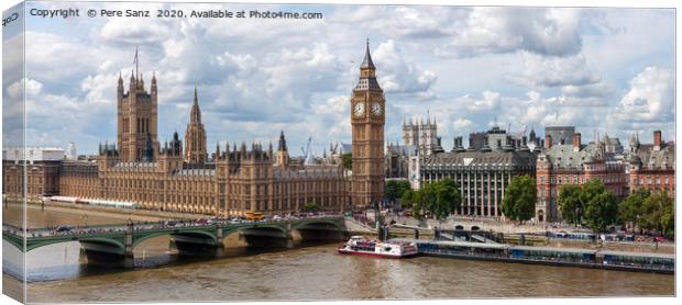 The Palace of Westminster Canvas Print by Pere Sanz