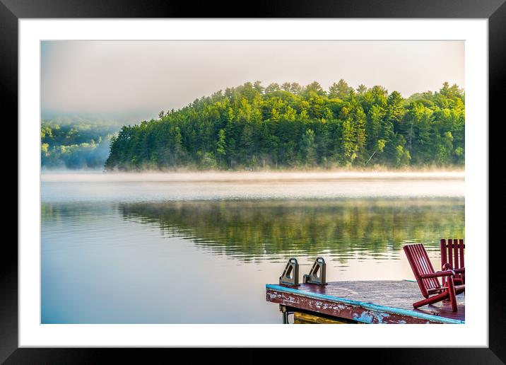  Summer Awakening - Morning Mist Dockside  III Framed Mounted Print by Blok Photo 