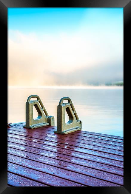 Summer Awakening - Morning Mist Dockside Framed Print by Blok Photo 