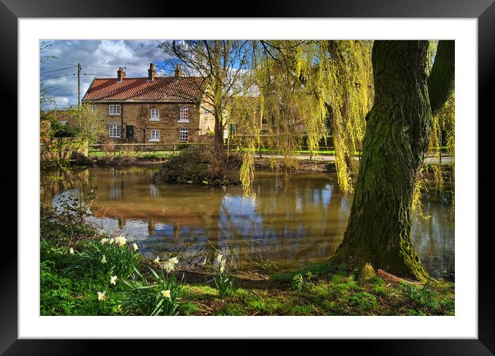 Clayton Village Pond                        Framed Mounted Print by Darren Galpin