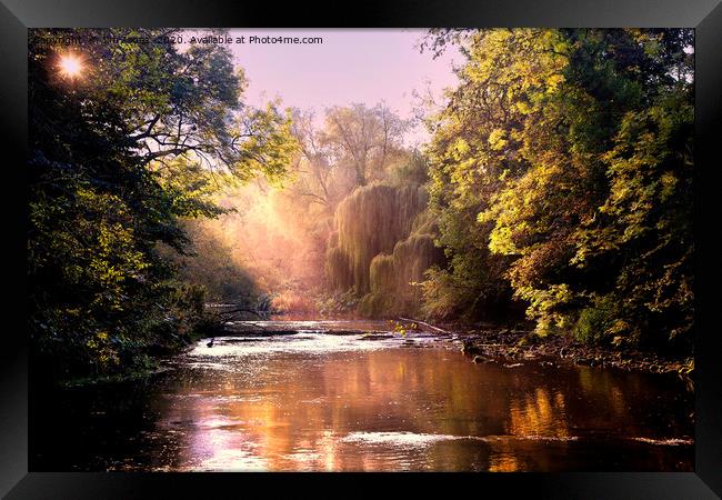 Autumn Sunshine on the River Blyth Framed Print by Jim Jones