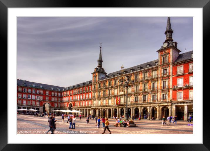 Major Square, Madrid Framed Mounted Print by Tom Gomez