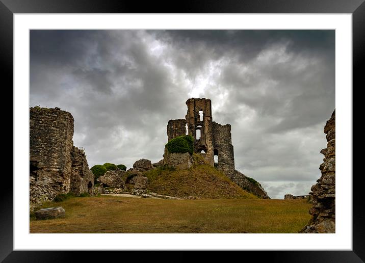 Corfe Castle Framed Mounted Print by Dave Williams