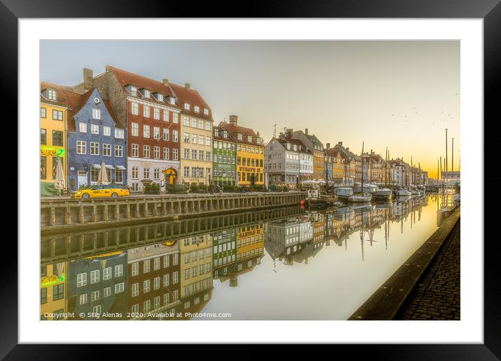 Morning has broken over the scenic houses on the q Framed Mounted Print by Stig Alenäs