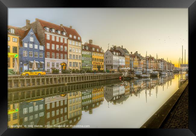 Morning has broken over the scenic houses on the q Framed Print by Stig Alenäs