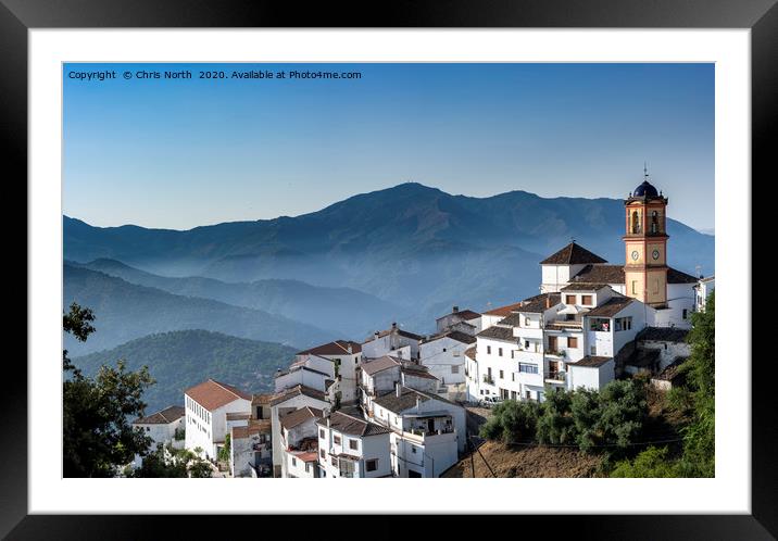 Benarrada, a mountain village in Andalusia  Spain. Framed Mounted Print by Chris North
