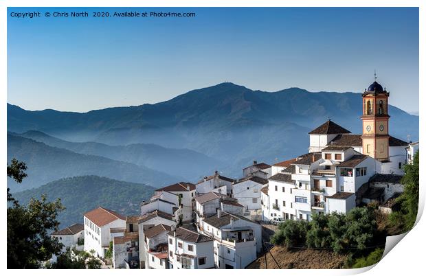 Benarrada, a mountain village in Andalusia  Spain. Print by Chris North