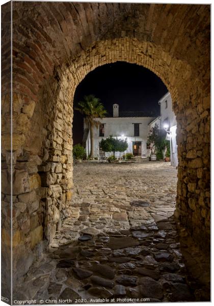 Castle entryway, Castellar de la Frontera Canvas Print by Chris North