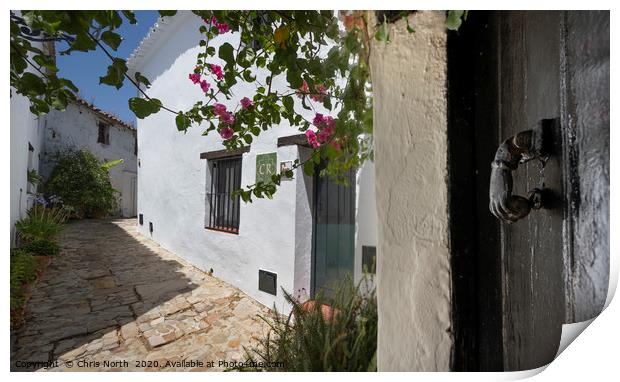 Back Street,Castellar de la Frontera Print by Chris North