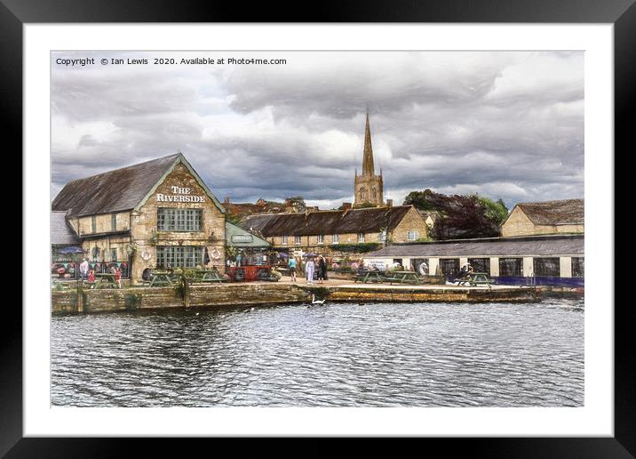 Lechlade-on-Thames Riverside Framed Mounted Print by Ian Lewis