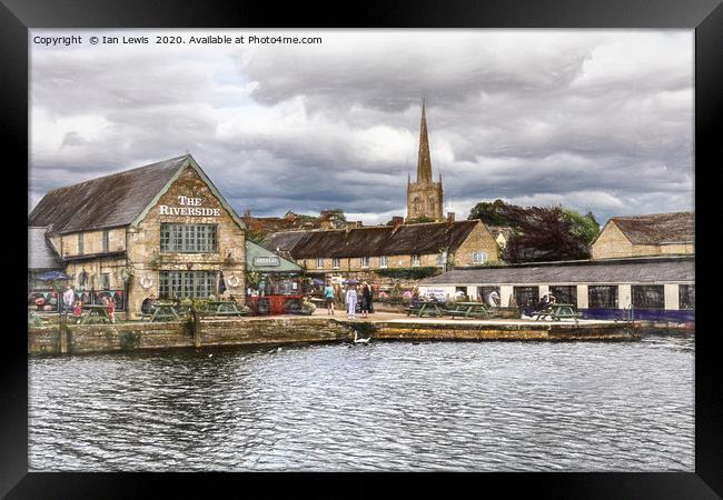 Lechlade-on-Thames Riverside Framed Print by Ian Lewis