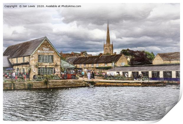 Lechlade-on-Thames Riverside Print by Ian Lewis