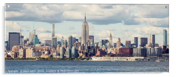 Midtown Manhattan Panorama as seen from Jersey Cit Acrylic by Pere Sanz