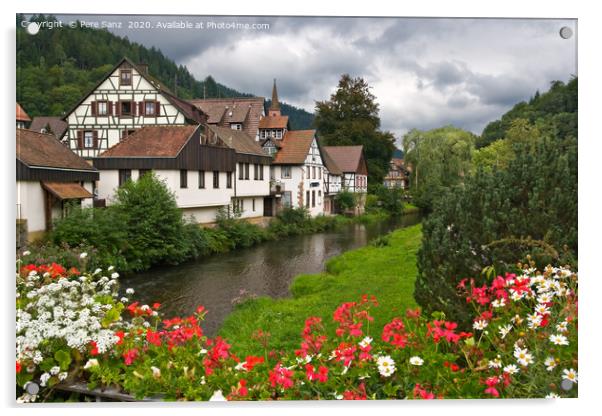 The village of schiltach in the Black Forest, Germ Acrylic by Pere Sanz