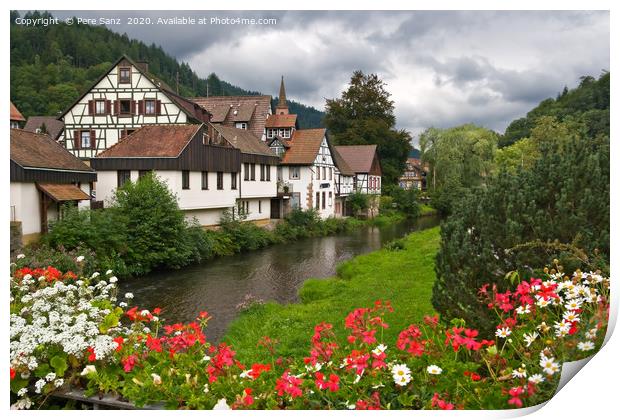 The village of schiltach in the Black Forest, Germ Print by Pere Sanz