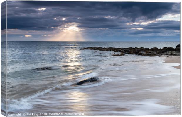 Sunrise in Northumberland Canvas Print by Phil Reay