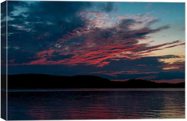 Sunset Over Trading Bay  Canvas Print by Blok Photo 